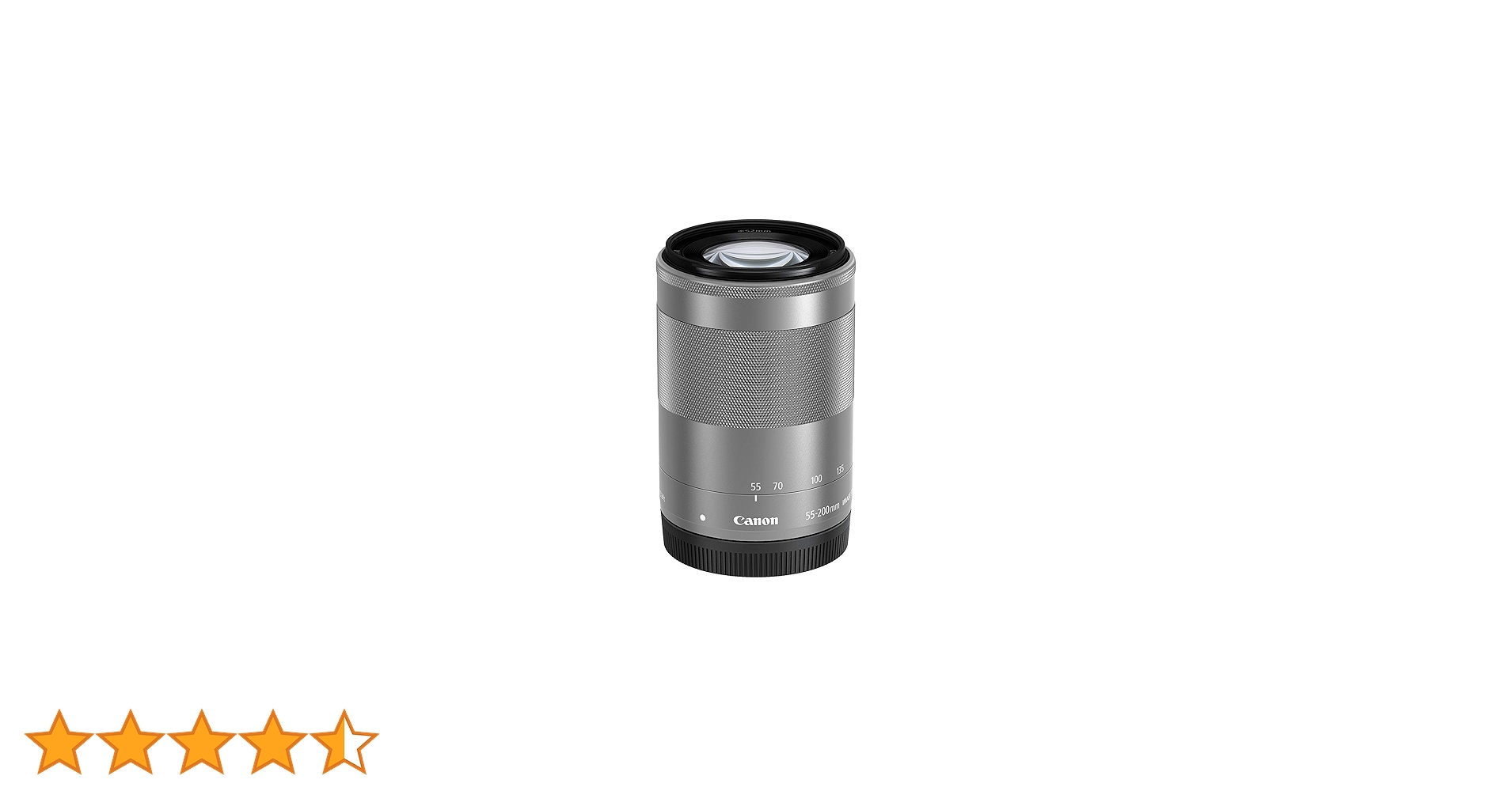 4月20日限定✨Canon EF-M 55-200mm IS STM シルバー USED] Canon EF-M 55-200mm f/4.5-6.3 IS STM Lens (Silver) (S